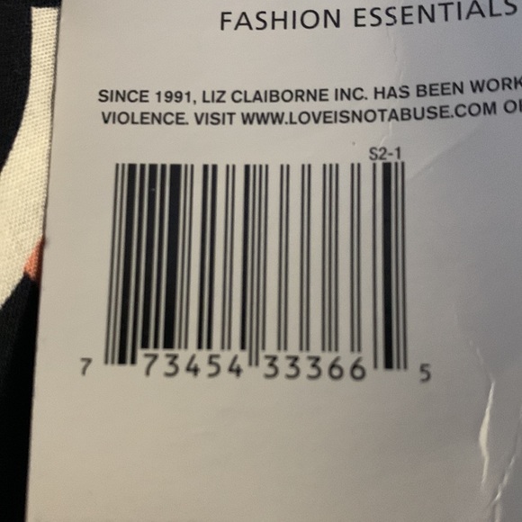 NWT! Liz Claiborne midi pleated skirt, black with high heels motif - Picture 9 of 9